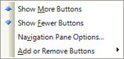 Navigation Explorer pane options