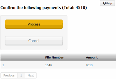 PVG Batch Processor page - Confirm