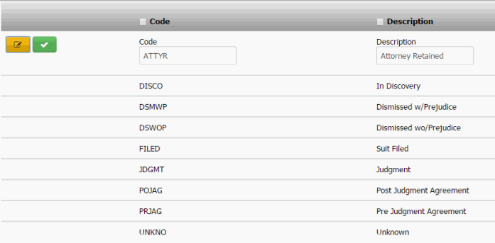 Legal Court Case Statuses panel - edit