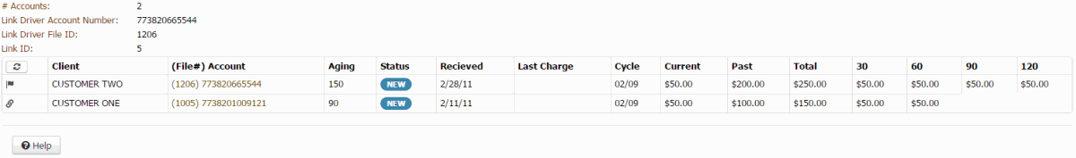 Link Details panel