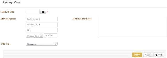 Reassign Case dialog box