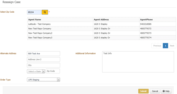 Reassign Case dialog box