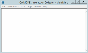 Interaction Collector Console Main Menu