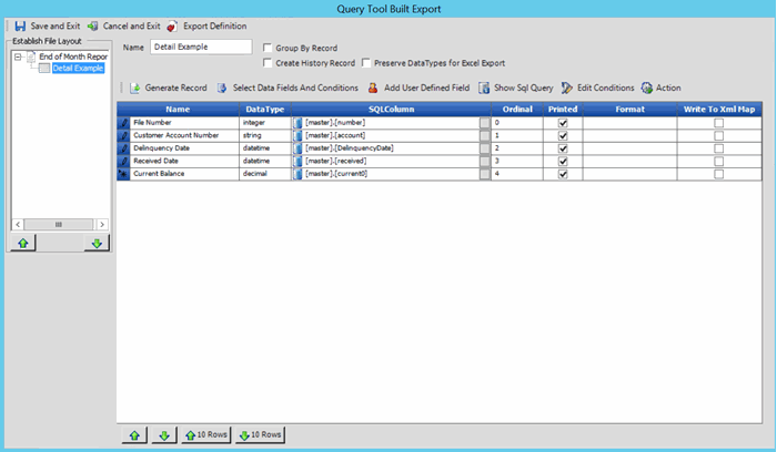Exchange Manager Help - Specify Data to Include in Export