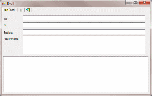 Email dialog box Email dialog box