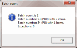 Batch Count dialog box