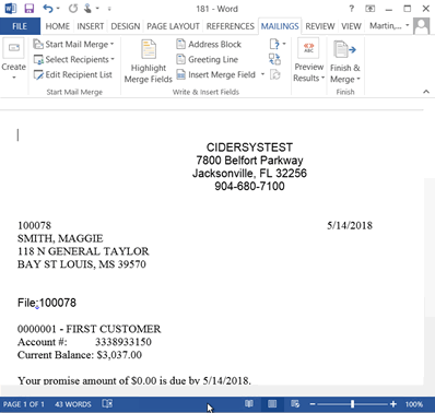 Microsoft Word window Microsoft Word window