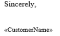 Merge Field inserted Merge Field inserted