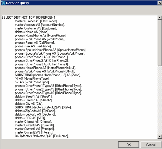 Set Query List Builder User Guide - View SQL Statement for a Query