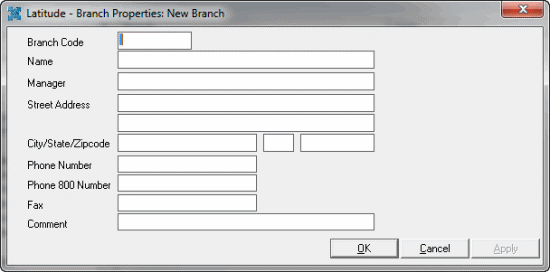 Latitude Help - Add a Branch Code