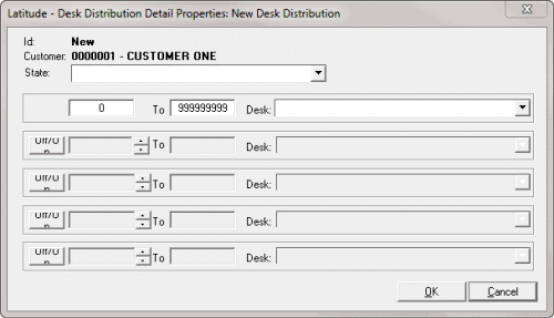 Latitude - Desk Distribution Detail Properties dialog box