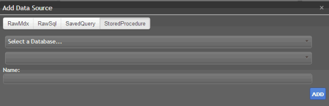 Add Data Source dialog box - Stored Procedure Add Data Source dialog box - Stored Procedure