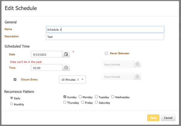 Latitude Help - Modify a Schedule
