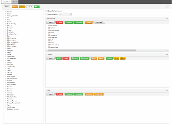 Account Analysis page