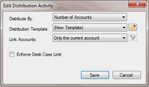 Edit Distribution Activity dialog box