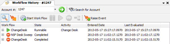 WorkFlow History tab