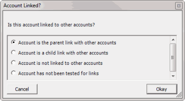 Account Linked dialog box