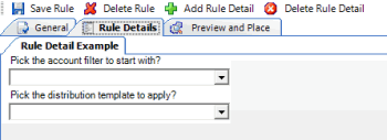 Business Rules pane - Rule Details tab