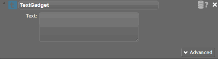Text gadget Text gadget