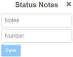 Status Notes dialog box