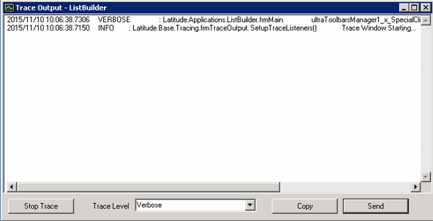 List Builder User Guide - View Trace Output