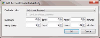 Edit Account Contacted Activity dialog box