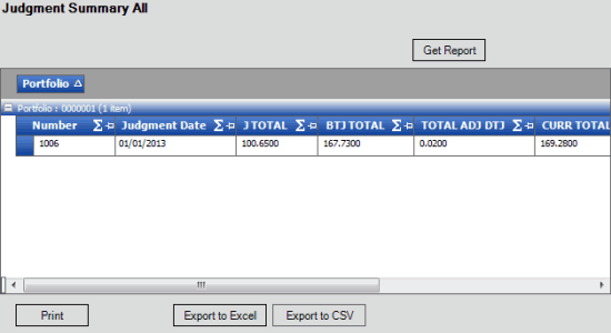 Judgment Summary All report Judgment Summary All report