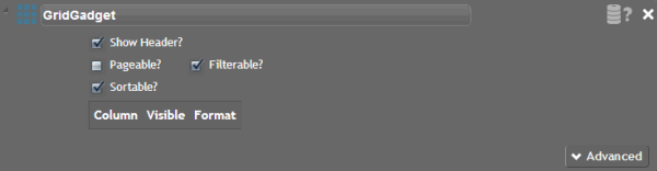 Grid gadget Grid gadget