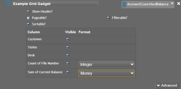 Grid gadget Grid gadget