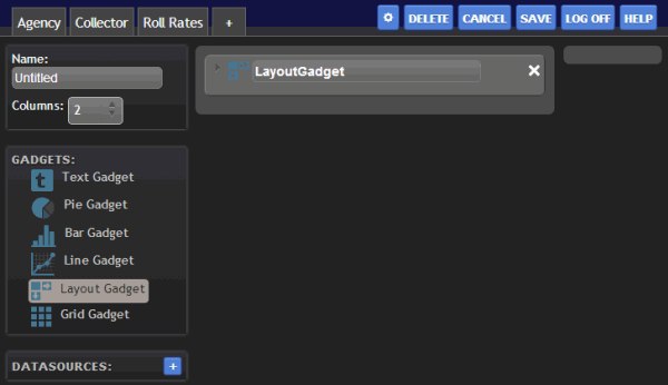 Layout gadget Layout gadget