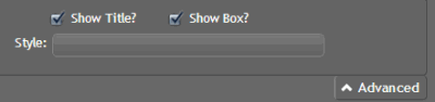 Layout gadget - advanced options Layout gadget - advanced options