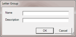 Letter Group dialog box