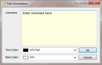Edit Annotation dialog box