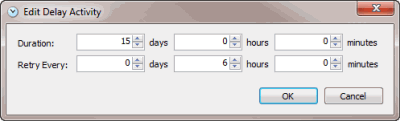 Edit Delay Activity dialog box