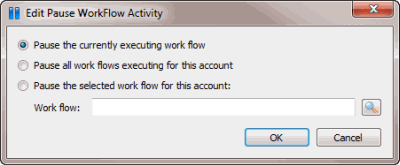 Edit Pause Work Flow Activity dialog box
