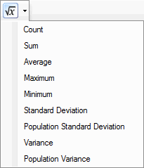 Aggregate functions list