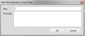 Add Miscellaneous Extra Data dialog box