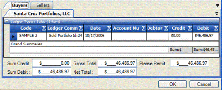 Invoices window - preview