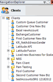 Clients pane Clients pane