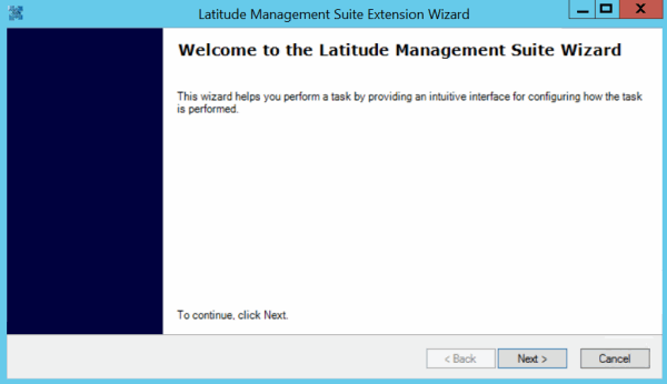 Latitude Management Suite Extension Wizard - Log on to Latitude ...