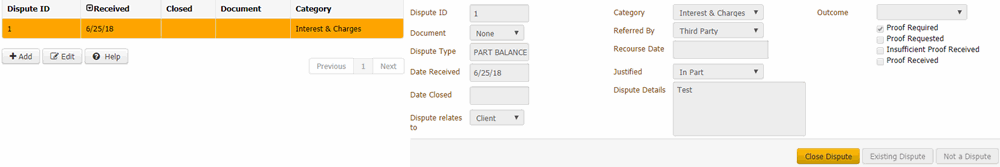 Latitude Help - Modify a Dispute