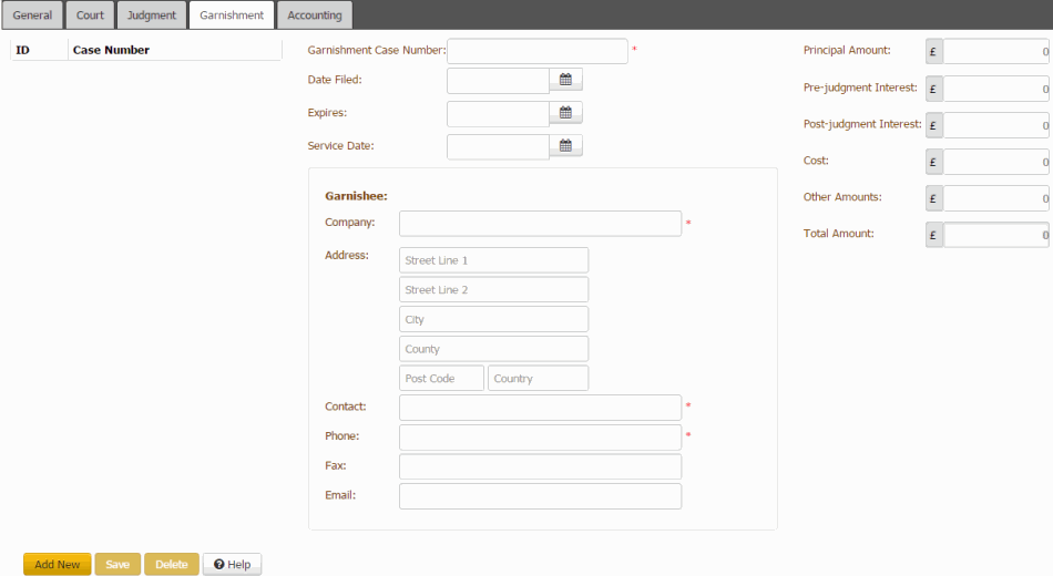 Latitude Help - Add a Garnishment