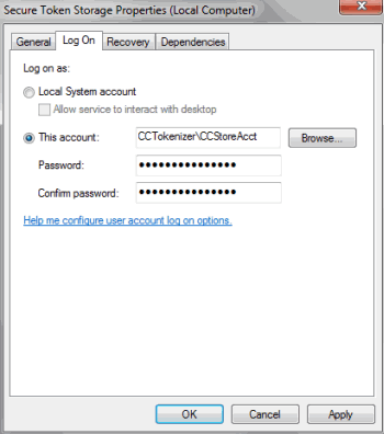 Log On tab