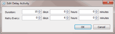 Edit Delay Activity dialog box Edit Delay Activity dialog box