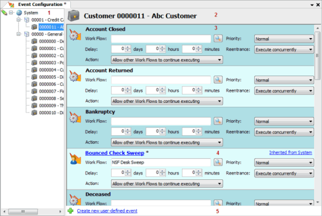 Event Configuration tab Event Configuration tab