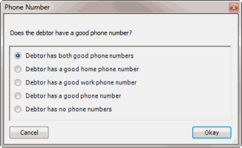 Phone Number dialog box Phone Number dialog box
