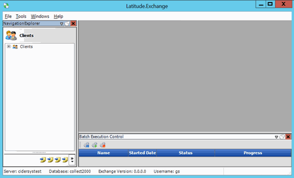 Exchange Manager window