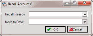 Recall Accounts dialog box