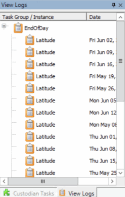 View Logs tab View Logs tab