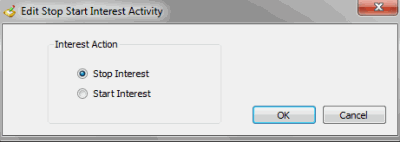 Edit Stop Start Interest Activity dialog box